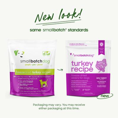 Show full view: Smallbatch Pets Turkey Non-GMO Freeze-Dried Dog Food, 50-oz bundle slide 3 of 10