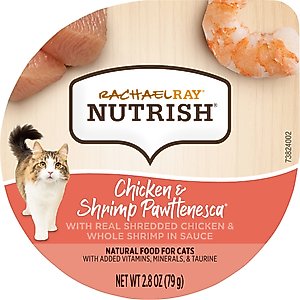 Rachael Ray Nutrish Chicken & Shrimp Pawttenesca Grain-Free Wet Cat Food, 2.8-oz, case of 12