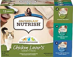 Rachael Ray Nutrish Chicken Lovers Variety Pack Grain-Free Wet Cat Food, 2.8-oz, case of 12