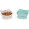 Show in main carousel: Kitty City Cat Ear Elevated Cat Bowls, Pink & Teal Blue, 10-oz, 2 count slide 1 of 10