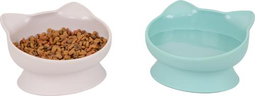 Kitty City Cat Ear Elevated Cat Bowls