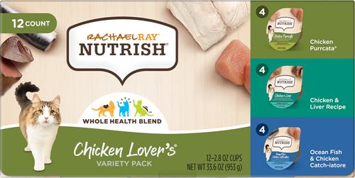 Show full view: Rachael Ray Nutrish Chicken Lovers Variety Pack Grain-Free Wet Cat Food, 2.8-oz, case of 12 slide 4 of 11