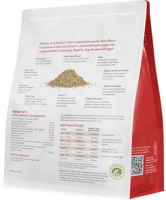 Show full view: Wholistic Pet Organics Joint Mobility GLM Enhanced Multivitamin with Joint Support for Dogs & Cats Supplement, 2-lb slide 6 of 8