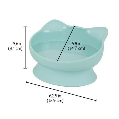 Show full view: Kitty City Cat Ear Elevated Cat Bowls, Pink & Teal Blue, 10-oz, 2 count slide 6 of 10