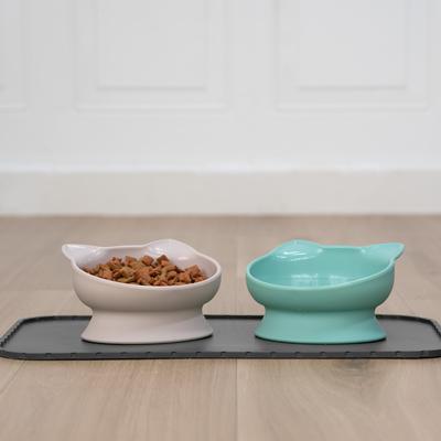 Show full view: Kitty City Cat Ear Elevated Cat Bowls, Pink & Teal Blue, 10-oz, 2 count slide 2 of 10