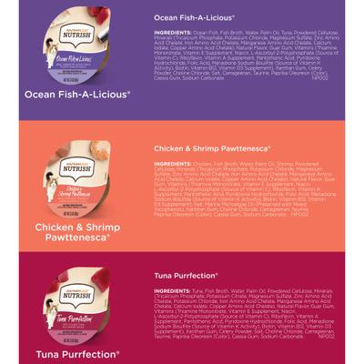 Show full view: Rachael Ray Nutrish Ocean Lovers Variety Pack Grain-Free Wet Cat Food, 2.8-oz, case of 12 slide 7 of 11