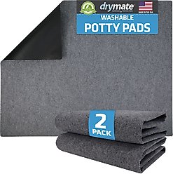 Drymate Washable Dog Training Pee Pads, 29 x 36-in, 2 count, Light Grey