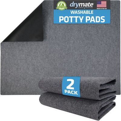 Drymate Drymate Washable Dog Training Pee Pads, 29 x 36-in, 2 count, Light Grey
