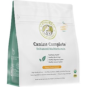 Wholistic Pet Organics Organic Canine Complete Pumpkin Enhanced Powder Daily Multivitamin for Dogs, 2-lb jar
