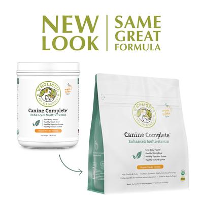 Show full view: Wholistic Pet Organics Organic Canine Complete Pumpkin Enhanced Powder Daily Multivitamin for Dogs, 2-lb jar slide 3 of 10