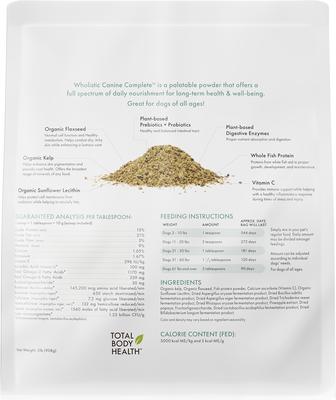 Show full view: Wholistic Pet Organics Canine Complete Enhanced Daily Multivitamin for Dogs Supplement, 2-lb slide 5 of 8