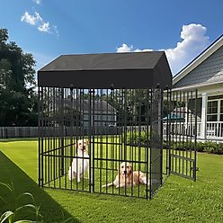 BingoPaw Outdoor Dog & Cat Kennel with Cover, Black, X-Small slide 1 of 9