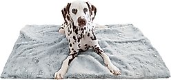 Best Friends by Sheri SnuggleSoft Reversible Calming Faux Fur Orthopedic Cat & Dog Blanket, Grey