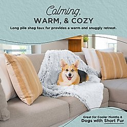 Best Friends by Sheri Throw Calming Shag Ultra Soft Faux Fur Cat & Dog Blanket, Frost, Standard slide 2 of 7