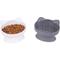 Show in main carousel: Kitty City Cat Ear Slow-Feed Elevated Cat Bowls, White & Grey, 6.5-oz, 2 count slide 1 of 11