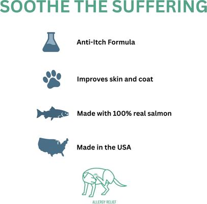 Show full view: BuddyRest Soothe Salmon Bites Skin & Coat Supplement for Dogs, 120 count slide 6 of 6