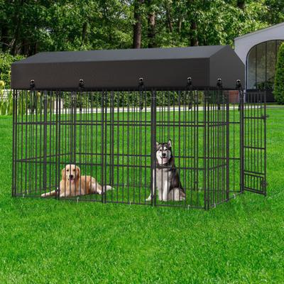 Show full view: BingoPaw Outdoor Dog & Cat Kennel with Cover, Black, Large slide 4 of 8