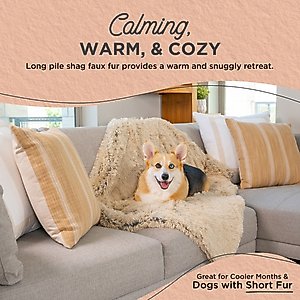Best Friends by Sheri Throw Shag Dog & Cat Blanket, Taupe, Standard