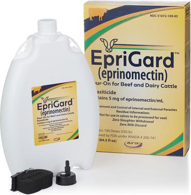 Show full view: Aurora Pharmaceuticals EpriGard (Eprinomectin) Cattle Dewormer, 2.5-L bottle slide 8 of 8