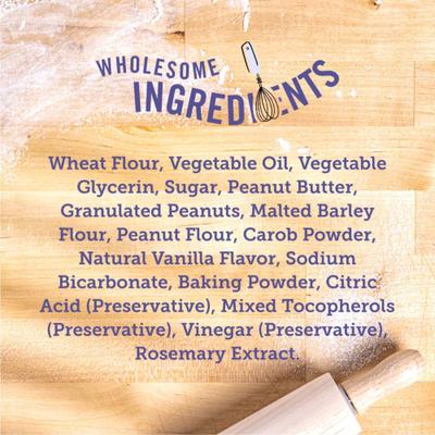 Show full view: Three Dog Bakery Peanut Mutt'er Bites Soft & Chewy Dog Treats, 18-oz bag slide 7 of 9