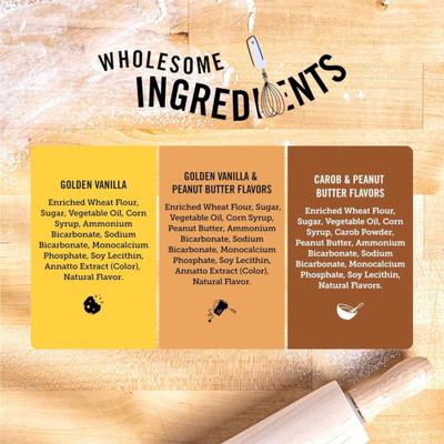 Show full view: Three Dog Bakery Lick'n Crunch Vanilla, Carob & Peanut Butter Dog Treats, 39-oz box, 3 pack slide 7 of 9