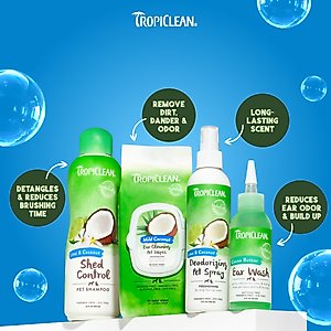 TropiClean Deshedding & Moisturizing Dog Conditioner, Lime & Cocoa Butter Scent, 20-fl oz bottle