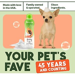 TropiClean Luxury 2-in-1 Papaya & Coconut Dog Shampoo & Conditioner, 20-fl oz bottle