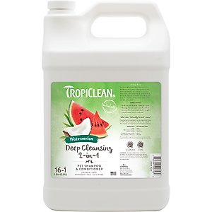 TropiClean Refreshing 2-in-1 Dog Shampoo & Conditioner, Watermelon Scent, 1-gal bottle