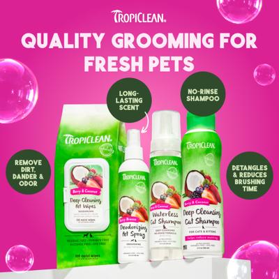 Show full view: TropiClean Deep Cleaning Berry & Coconut Dog & Cat Shampoo, 20-fl oz bottle slide 10 of 13