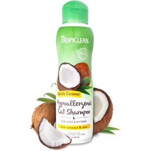 TropiClean Gentle Coconut Hypoallergenic Cat Shampoo, 12-fl oz bottle