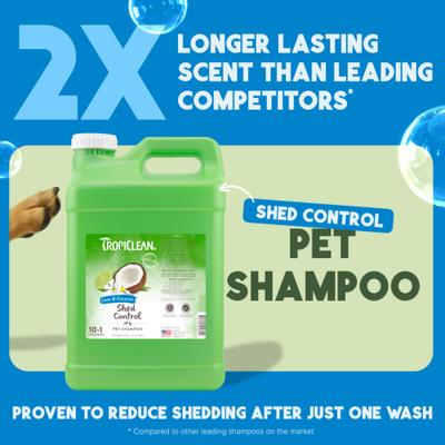 Show full view: TropiClean Lime & Coconut Deshedding Dog Shampoo, 2.5-gal bottle slide 2 of 11
