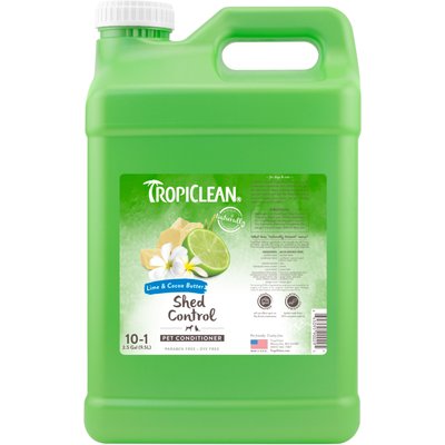 TropiClean TropiClean Deshedding & Moisturizing Dog Conditioner, Lime & Cocoa Butter Scent, 2.5-gal