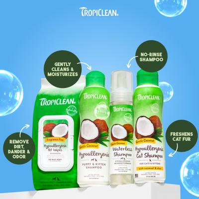 Show full view: TropiClean Hypo-Allergenic Gentle Coconut Puppy & Kitten Shampoo, 20-fl oz bottle slide 9 of 12