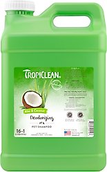 TropiClean Deodorizing Aloe & Coconut Dog & Cat Shampoo, 2.5-gal bottle