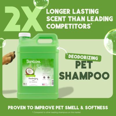 Show full view: TropiClean Deodorizing Aloe & Coconut Dog & Cat Shampoo, 2.5-gal bottle slide 3 of 11