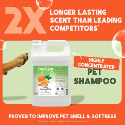 Show full view: TropiClean Sweet Mandarin Highly Concentrated Dog & Cat Shampoo, 1-gal bottle slide 2 of 8