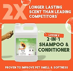 TropiClean Luxury 2-in-1 Papaya & Coconut Dog Shampoo & Conditioner, 1-gal slide 2 of 9