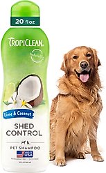 TropiClean Lime & Coconut Deshedding Dog Shampoo, 20-fl oz bottle