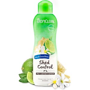 TropiClean Deshedding & Moisturizing Dog Conditioner, Lime & Cocoa Butter Scent, 20-fl oz bottle