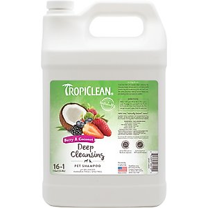 TropiClean Deep Cleaning Berry & Coconut Dog & Cat Shampoo, 1-gal bottle