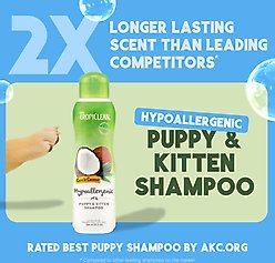 TropiClean Hypo-Allergenic Gentle Coconut Puppy & Kitten Shampoo, 20-fl oz bottle slide 2 of 9