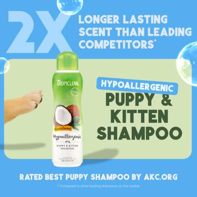 Show full view: TropiClean Hypo-Allergenic Gentle Coconut Puppy & Kitten Shampoo, 20-fl oz bottle slide 3 of 12