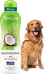 TropiClean Deodorizing Aloe & Coconut Dog & Cat Shampoo, 20-fl oz bottle