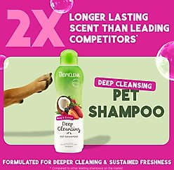 TropiClean Deep Cleaning Berry & Coconut Dog & Cat Shampoo, 20-fl oz bottle slide 2 of 9