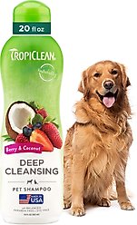 TropiClean Deep Cleaning Berry & Coconut Dog & Cat Shampoo, 20-fl oz bottle