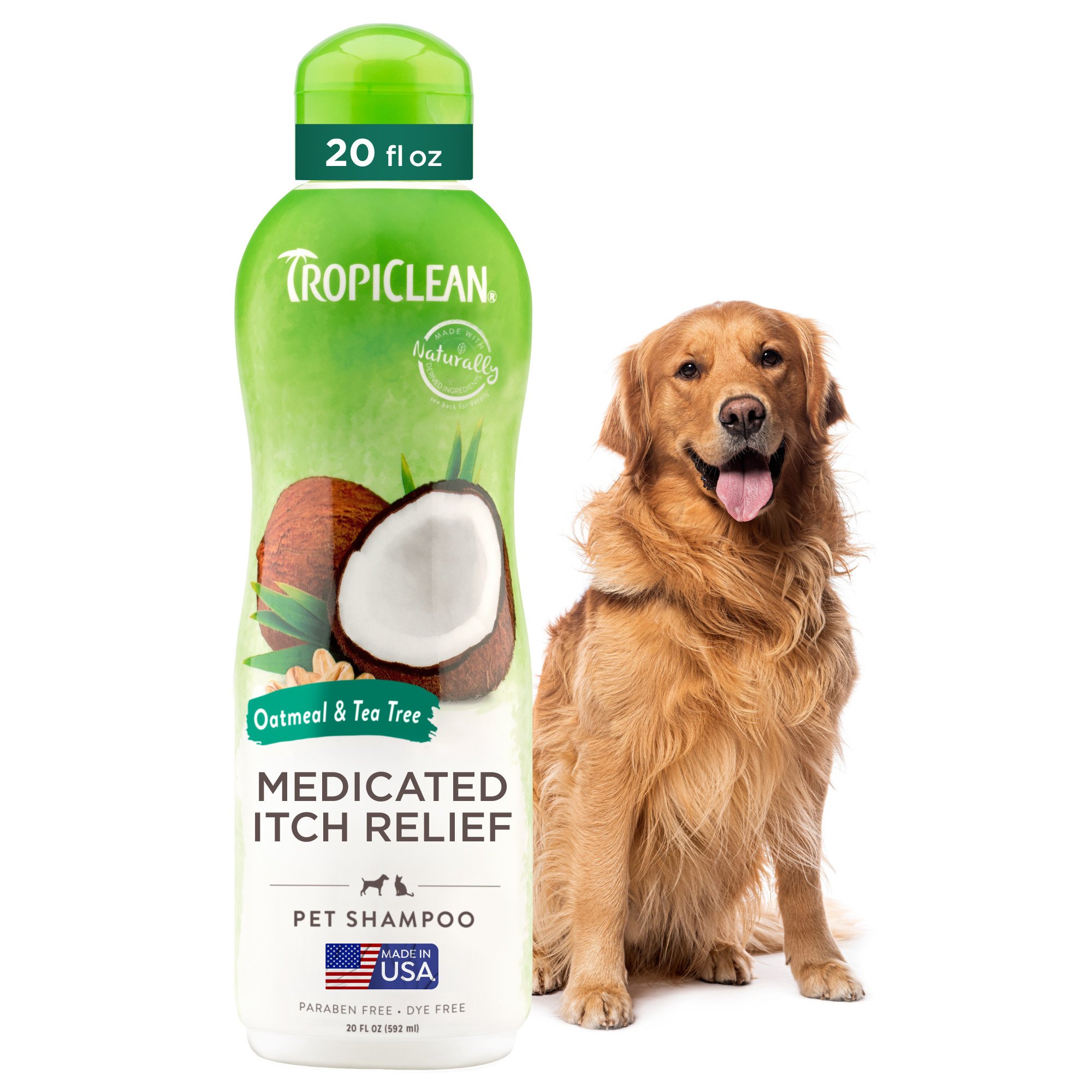 Medicated Itchy Skin Relief Oatmeal & Tea Tree Dog Shampoo