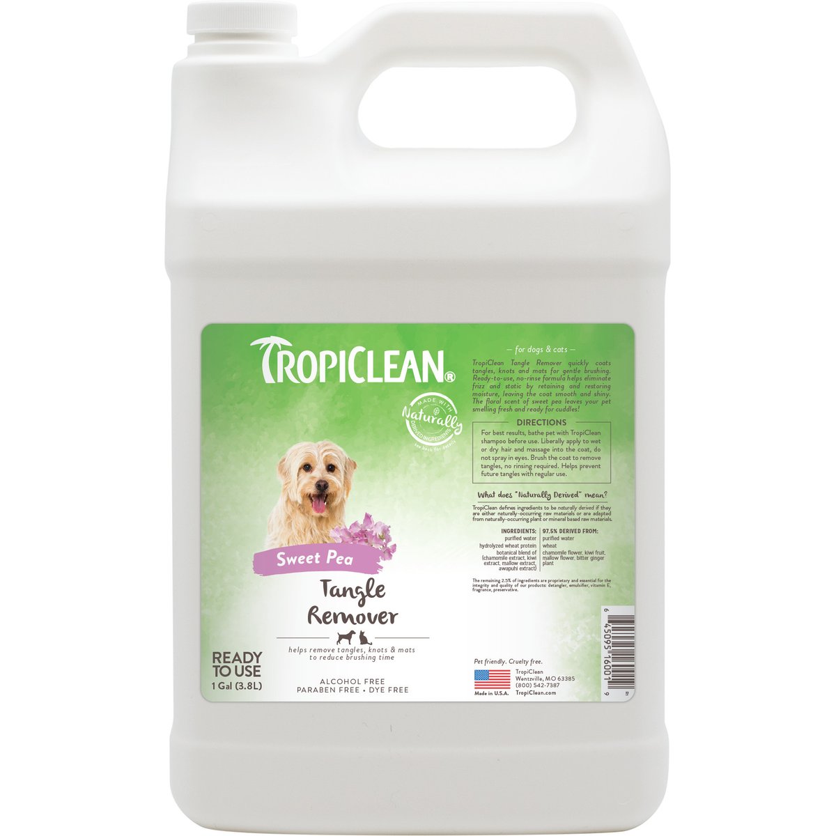TropiClean Detangling & Dematting Tangle Remover Dog Spray, 1-gal bottle
