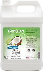 TropiClean Lime & Coconut Deshedding Dog Shampoo, 1-gal bottle
