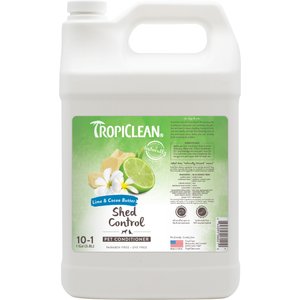 TropiClean Deshedding & Moisturizing Dog Conditioner, Lime & Cocoa Butter Scent, 1-gal