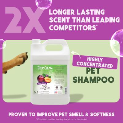 Show full view: TropiClean Pure Plum Highly Concentrated Dog & Cat Shampoo, 1-gal bottle slide 2 of 8